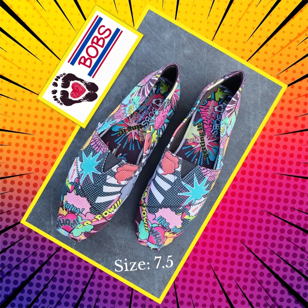 Comic Book BOBS Flats - 7.5 Size